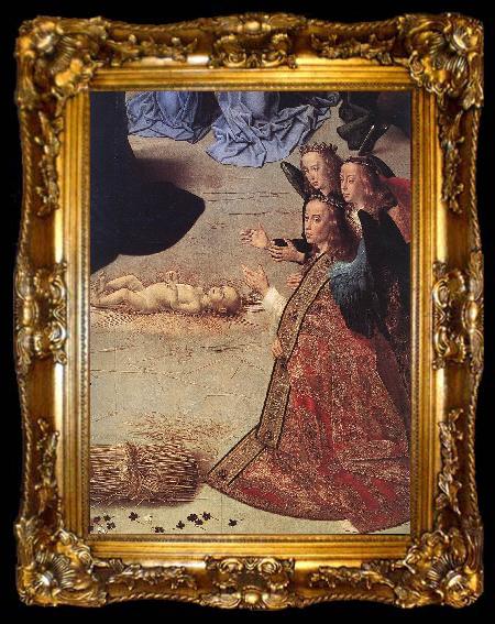 framed  GOES, Hugo van der The Adoration of the Shepherds (detail), ta009-2